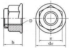 Pojistné límcové matice DIN 6926 Ocel 8 Zinek bílý