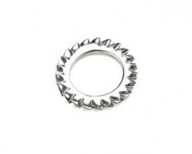 Vějířové podložky DIN 6798A Ocel Zinek bílý