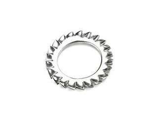 Vějířové podložky DIN 6798A Ocel Zinek bílý